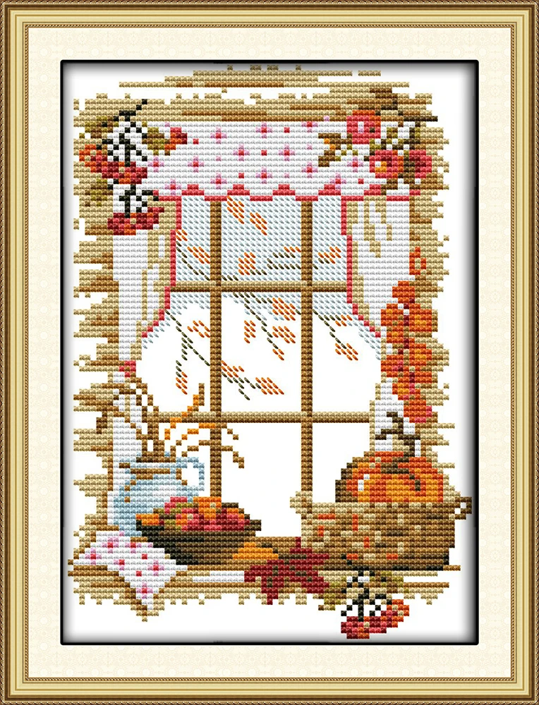 

Dreampattern The summer of four seasons outside cross stitch kit 11ST printed DMC embroidery handmade needlework craft supplies