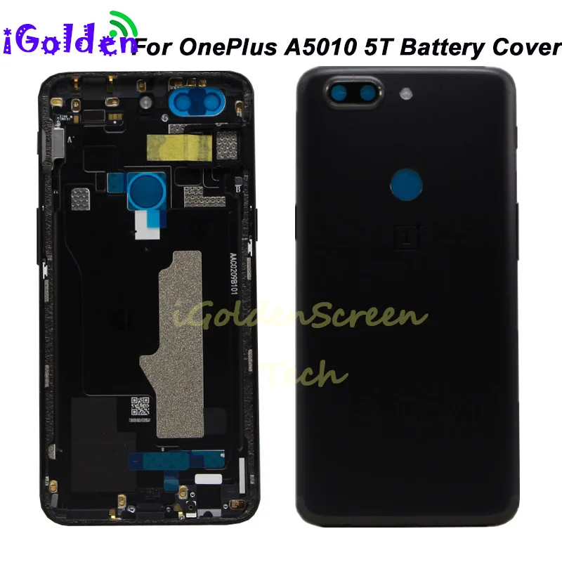 Оригинальный задний корпус для OnePlus A5010 5T Крышка батарейного отсека задняя крышка