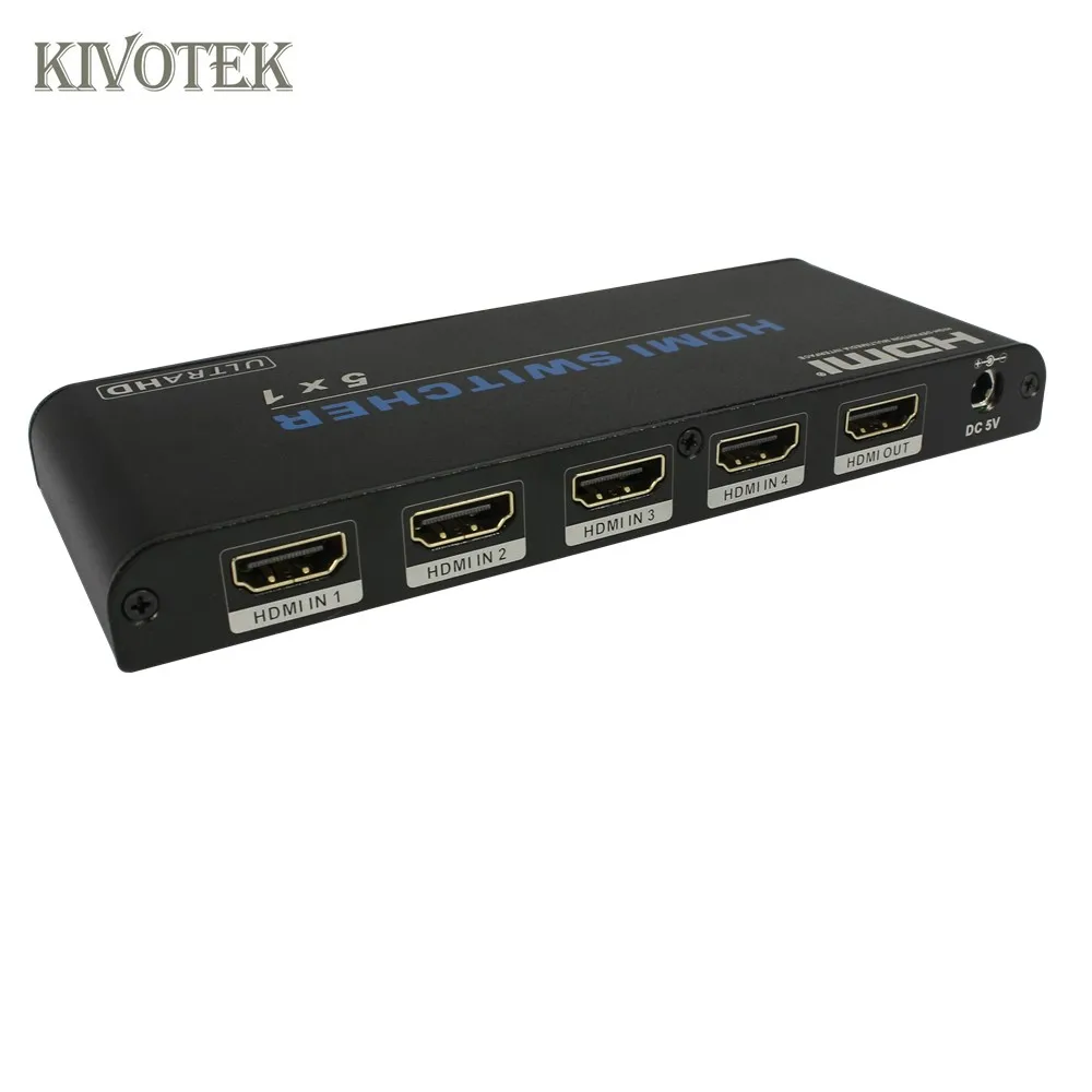 4K HDMI сплиттер переключатель 5X1 5 вход 1 выход ИК управление гнездовой разъем HDMI2.0