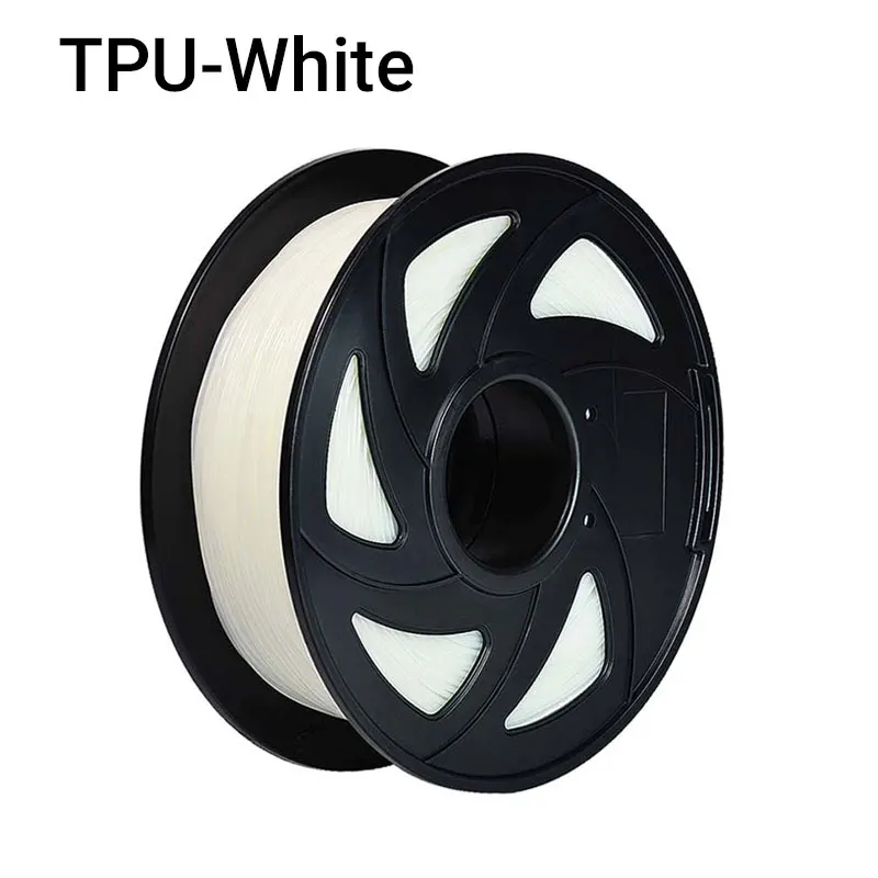 White TOPZEAL 3d принтер TPU нити 1,75 мм нити гибкие мерные точность+/-0,02 мм 3D печать материал пластик - Цвет: White