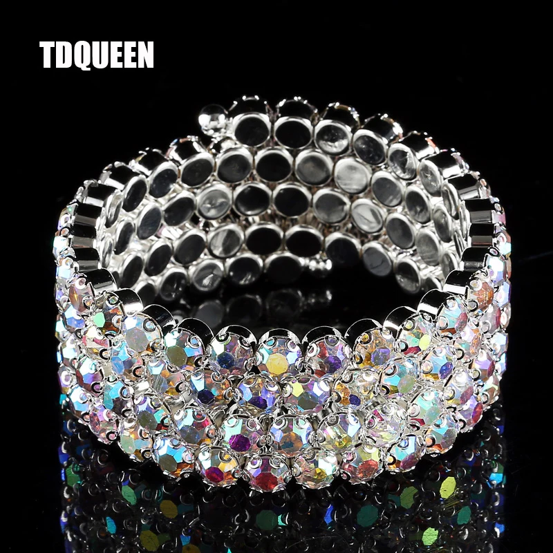TDQUEEN браслеты для женщин женский браслет с искусственными камнями 4 ряда
