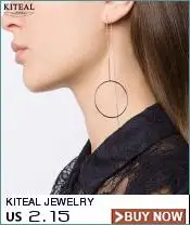 KITEAL Новая мода покрытые серебром Простые два круга серьги-кольца с крестиком женские ювелирные изделия высокого качества