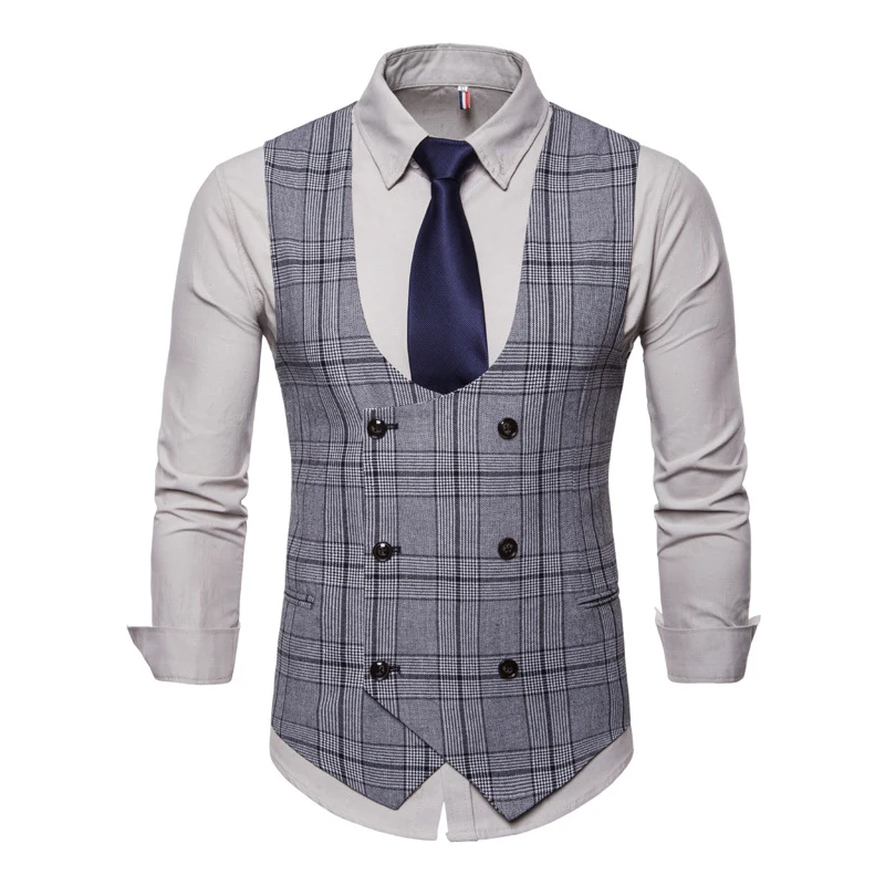 

Fashion Men Vest Smart Casual Vest Men Clothes Slim Fit Vests for Men
