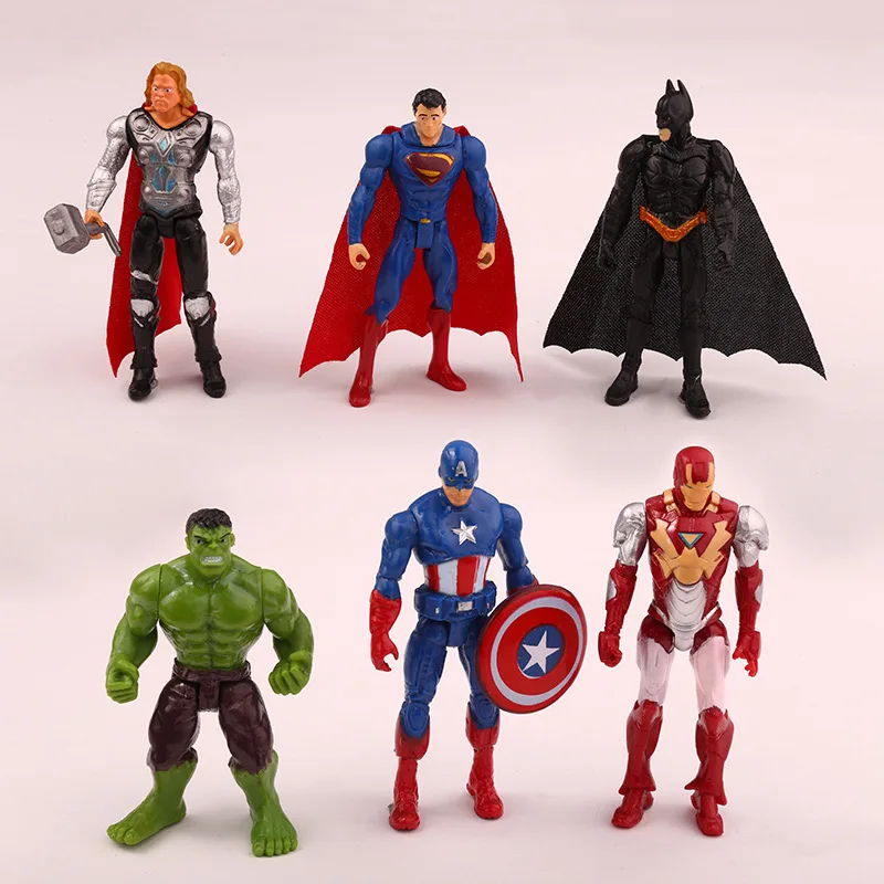 6 unids/bolsa Marvel vengadores Infinity War superhéroe Iron Man capitán americano Thor figura de