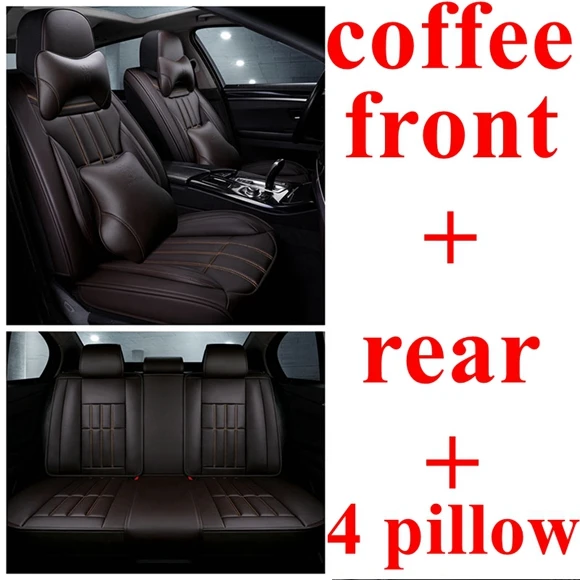 coffee Luxury Чехол на сиденье автомобиля для Dodge Challenger Nitro Дротика Neon Journey Caravan Avenger caliber Ram Rampage Dacia logan, Duster Sandero - Название цвета: coffee Luxury