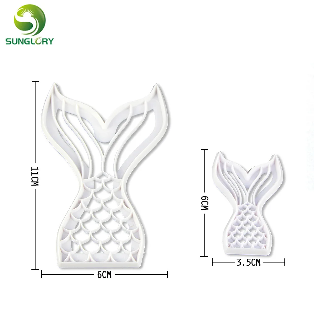 Mermaid Tails Set of Two Cutters DIY Cupcake Mold Cookie Cutter Cake Decor Cutting Dies Decorating Tools | Дом и сад