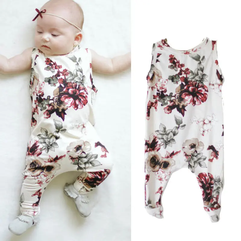 Детский летний комбинезон с пионами без рукавов|baby romper jumpsuit|baby rompersrompers rompers |