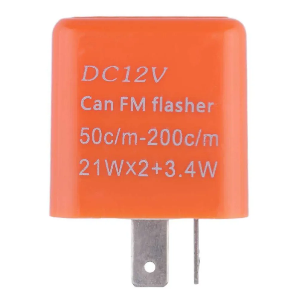 2 Pin Universal Speed Adjustable LED Flasher Relay Motorcycle Turn Signal Indicator Easy to Install Orange | Освещение
