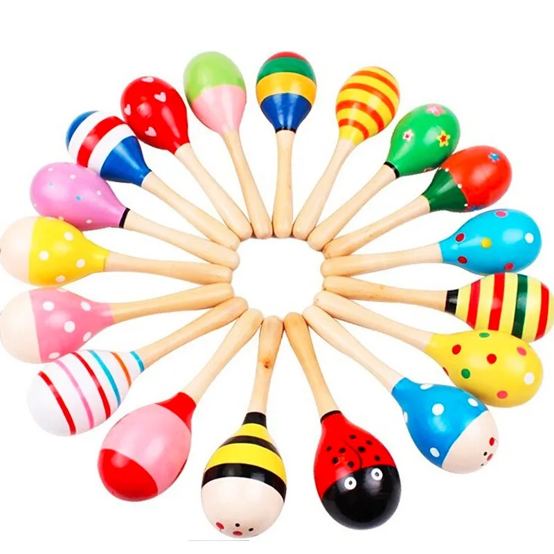 Colorful wooden toys musical instruments baby toy montessori rattle shaker kids music for babies brinquedos |