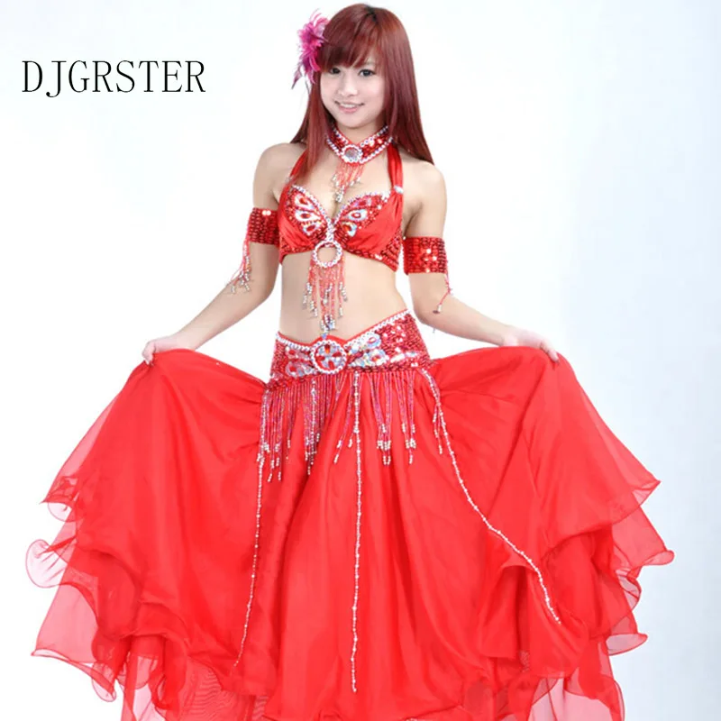 DJGRSTER сцены живота Танцевальный костюм s Профессиональный набор одежды из 3