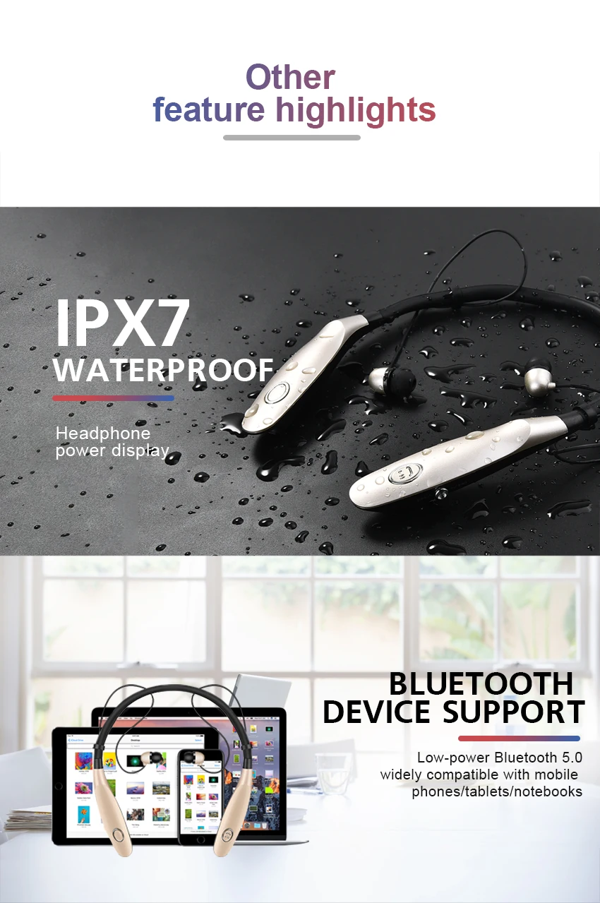 Bluetooth наушники беспроводные наушники для бега спортивные басы звук беспроводные наушники с микрофоном для Iphone Xiaomi наушники