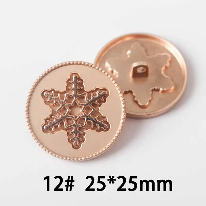 No12 25x25mm 10 шт., 17-25 мм британский стиль, всемирно известный классический бренд металлические пуговицы с бриллиантом, аксессуары для одежды DIY материалы q2 - Цвет: No12 25x25mm