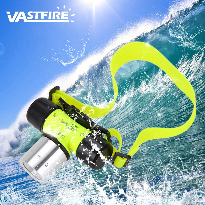 Водонепроницаемый светодиодный налобный фонарь VastFire 18650 лм XM-L T6 с аккумулятором