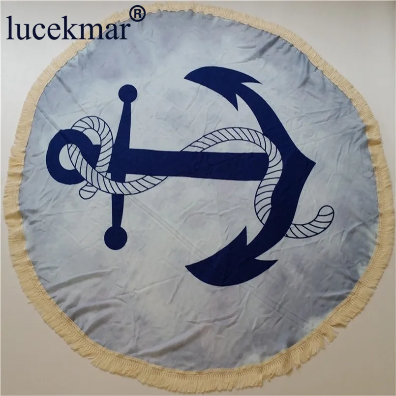 [Lucekmar] New Thai Fashion European Summer Beach Towel Circle for Adults wrap round Mat Scarf Shawl Mandala Boho Tassel Scarves |