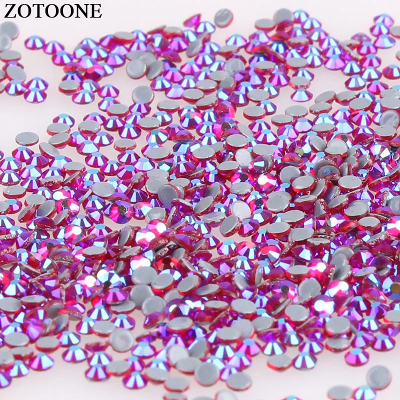 ZOTOONE SS6-SS20 1440 шт./лот Стразы фиолетовые кристаллы и AB Камни не горячая фиксация