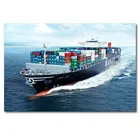 Топливозаправщик с рисунком парохода транспортировочный контейнер грузовое судно океан Wall Art постер Холст Искусство Печать Искусство Картины для Декор в гостиную