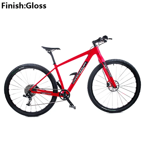 Red Gloss Карбоновый горный велосипед 29er 1×11speed углеродный mtb XC велосипед с переменной скоростью двойные дисковые тормоза горные велосипеды - Цвет: Red Gloss