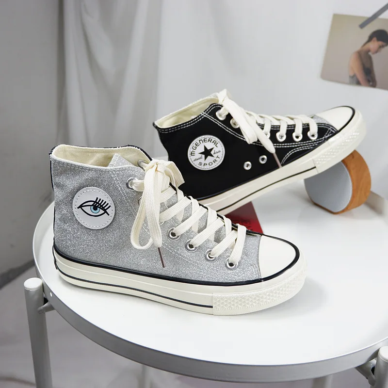 Женская обувь Новинка 2019 года женская спортивная Высокая парусиновая для