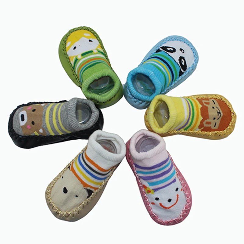 Детские носки с героями мультфильмов подарок для малышей домашние носки-Тапочки