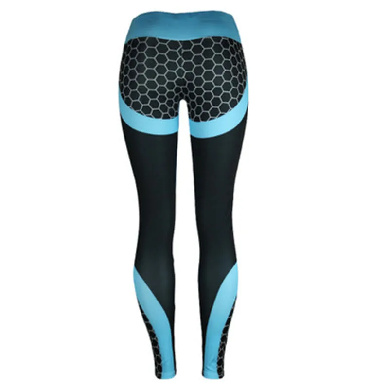blue waist 10 цветов, спортивные Леггинсы для фитнеса, женские сетчатые леггинсы с высокой талией, женские леггинсы для тренировок, йоги, штаны с эффектом пуш-ап, эластичные обтягивающие штаны - Цвет: blue waist