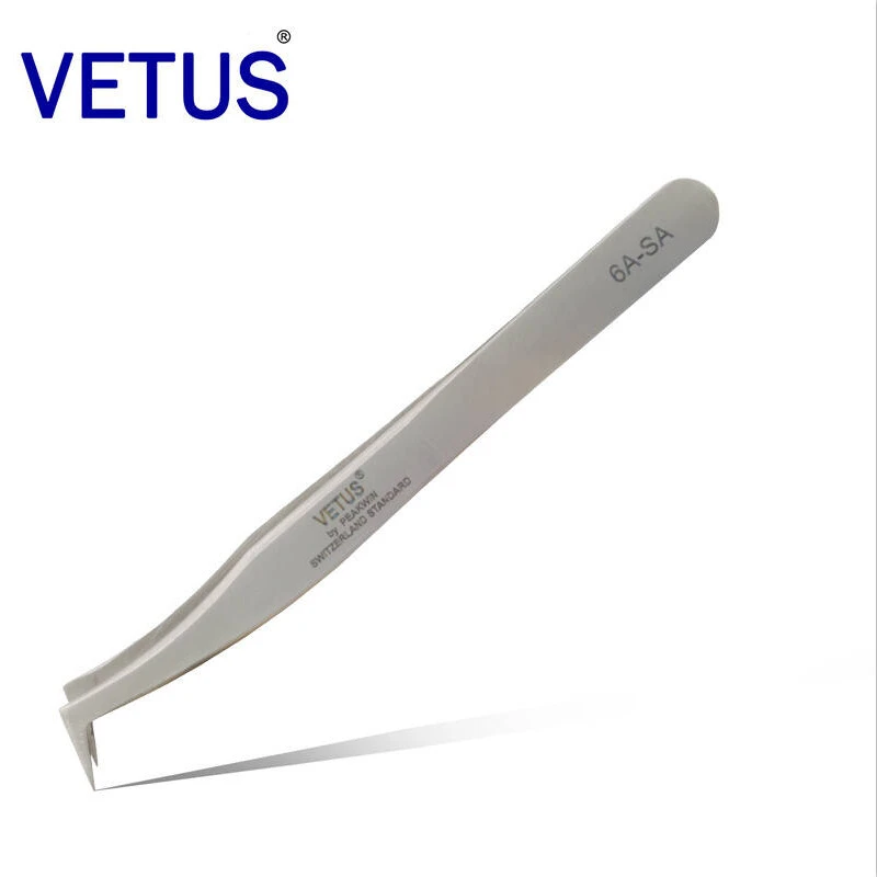 Пинцет VETUS 6A-SA сверхпрочные антикислотные стальные немагнитные некоррозионные