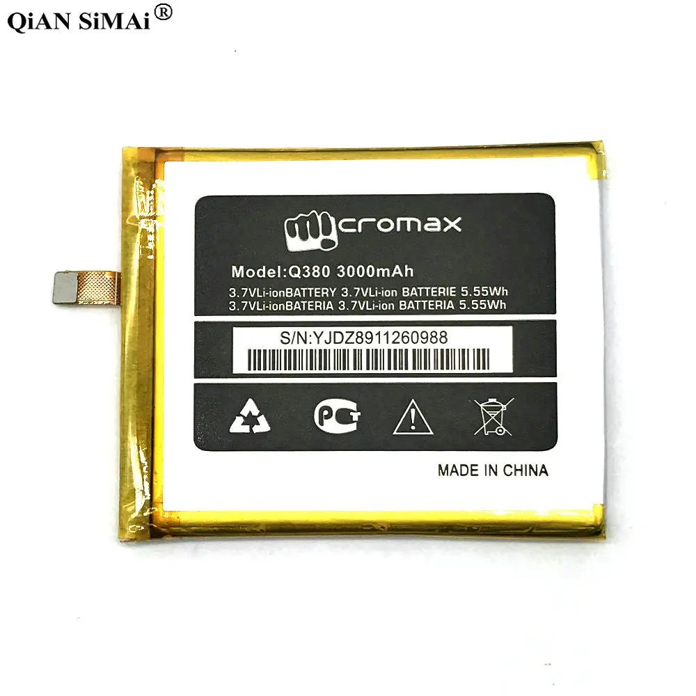 Новый высококачественный аккумулятор 3000 мАч для телефона Micromax Q380 + номер