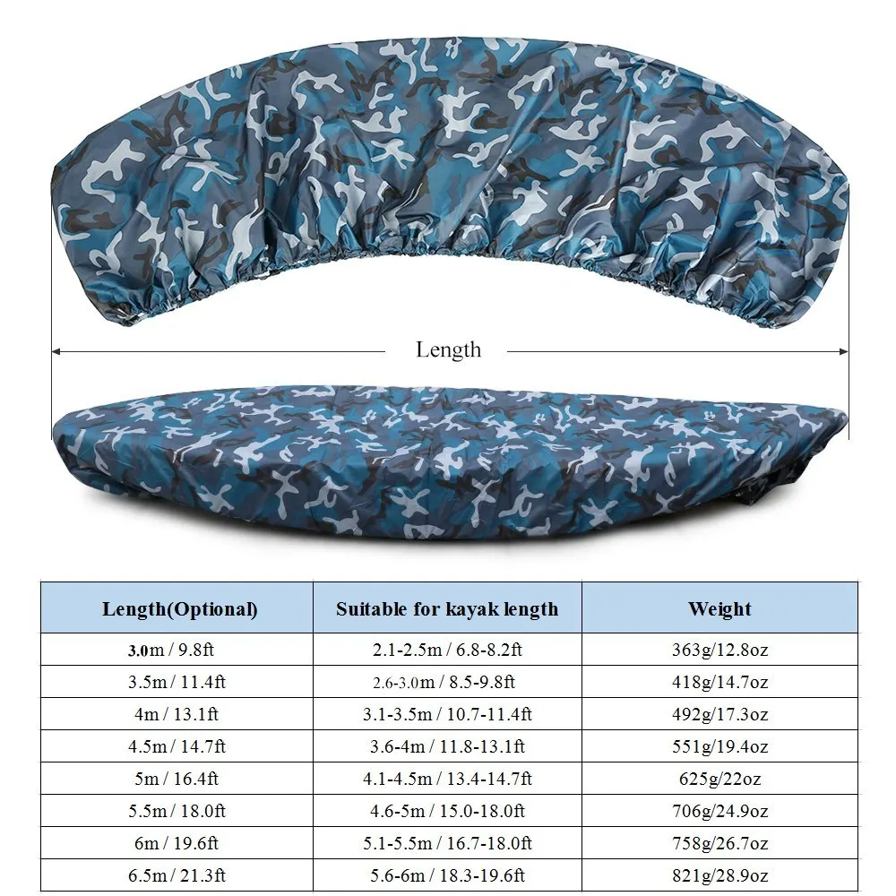 

Professional Universal Kayak Canoe Boat Storage Cover UV Resistant Dust Storage Cover Shield Waterproof Boat Storage Dust Shield