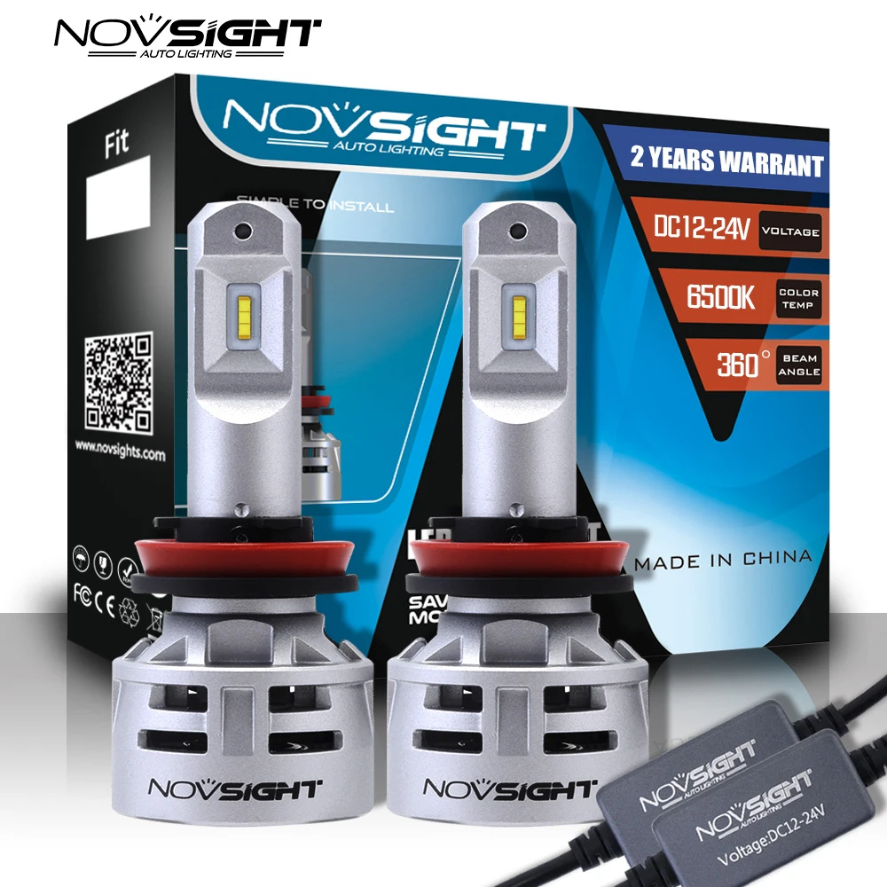 Бренд NOVSIGHT H7 LED H4 led H11 HB3 9005 HB4 9006 Автомобильные светодиодные лампы для фар 60 Вт 10лм
