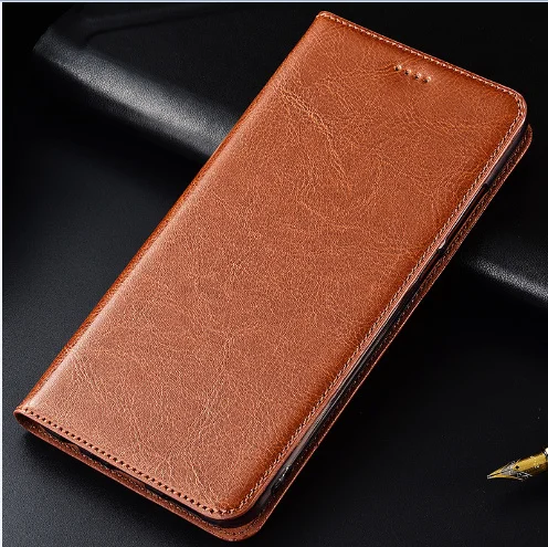 HX14 из натуральной кожи чехол для телефона с карт памяти для Meizu Pro 6(5,2 ') чехол для Meizu Pro 6 чехол для телефона Coque - Цвет: Coffee