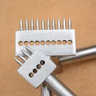 Кожанные инструменты для рукоделия, инструменты из кожи, 4 мм расстояние, 124610отверстия, 1 мм круглое отверстие