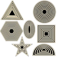 various geometric shapes metal cutting dies stencils for diy scrapbookingphoto album decorative embossing diy paper cards