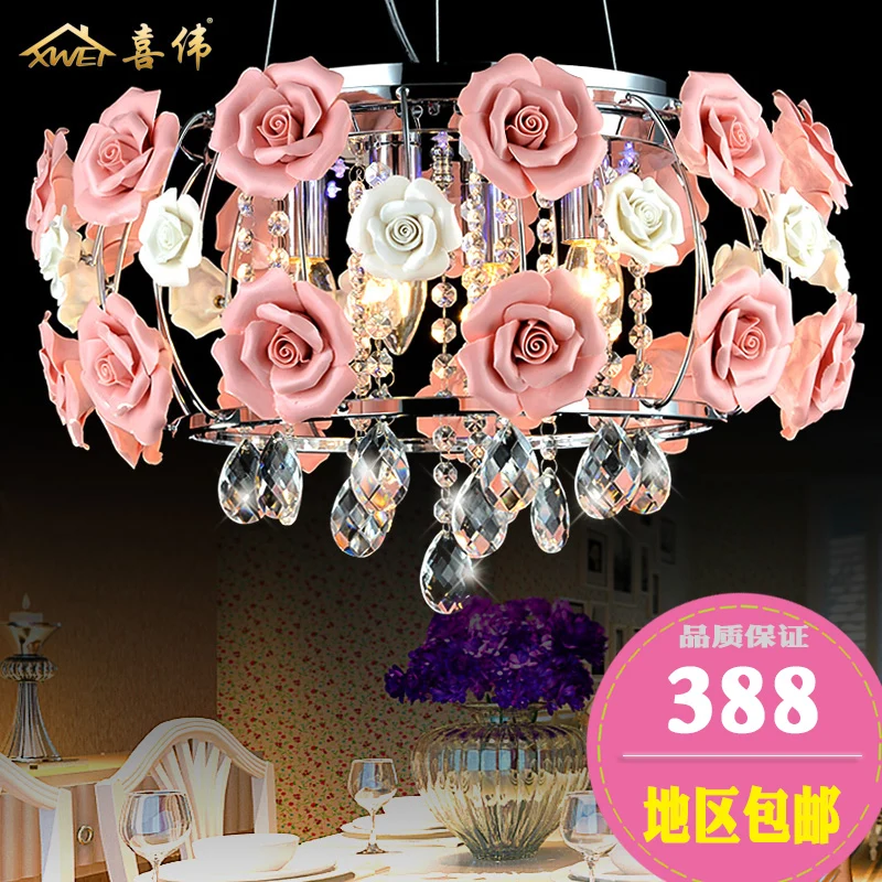 LED Crystal Light Rose flower garden minimalist living room cozy restaurant chandelier wedding bedroom Ceiling fixtures | Обустройство