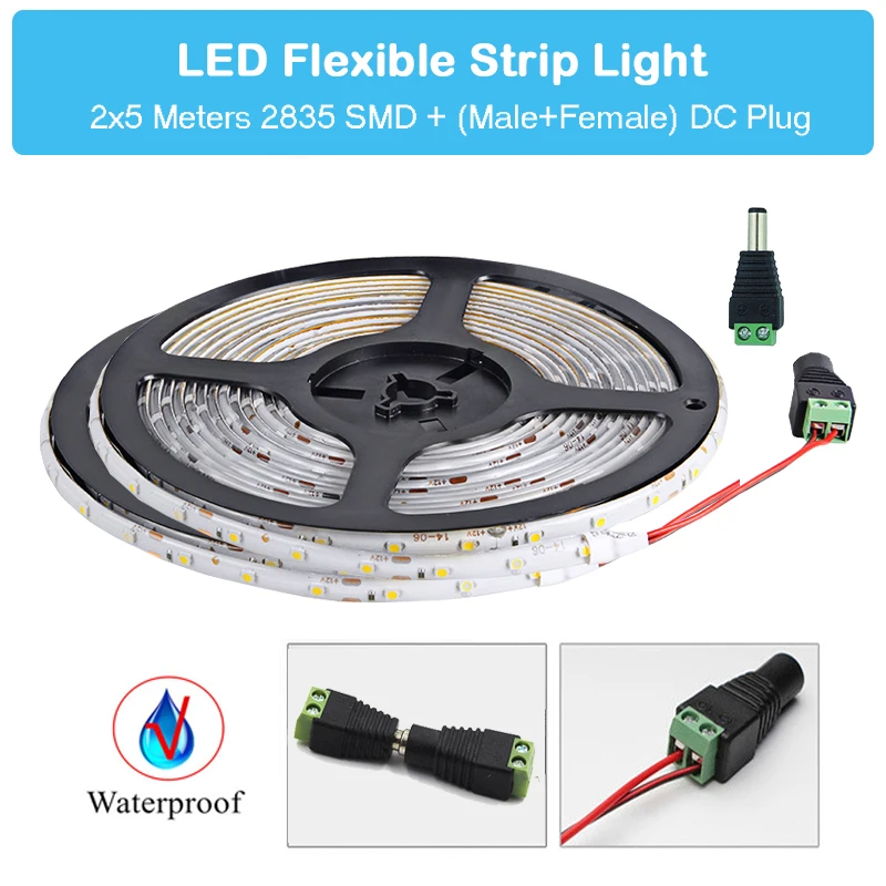 Светодиодные полосы 2835 SMD WS2812B неоновый свет 10 м 60 светодиодов/M светодиодные