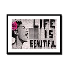 Уличный граффити о жизни красивый Печатный постер с рисунком для гостиной современное настенное искусство картины рамка не входит LZ400