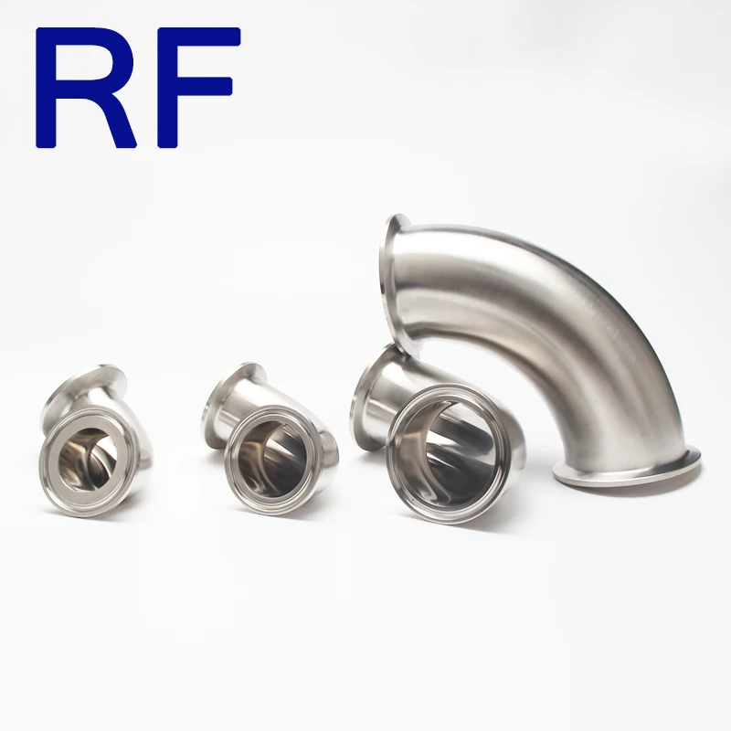 RF 2 &quotSS304 90 градусов локоть изгиб Tri Clamped Ferrule санитарные трубы из нержавеющей