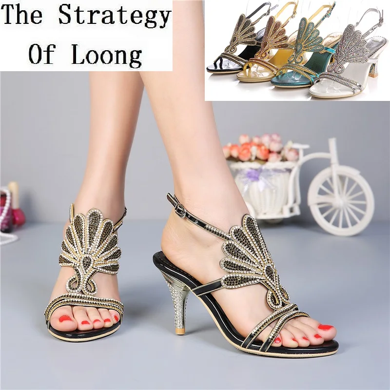 Женские сандалии-гладиаторы из натуральной кожи с открытым носком на высоком