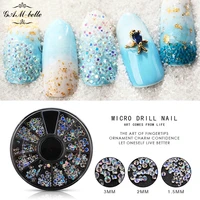 nail art 3d diy decorations rhinestone acrylic crystal case micro jewelry wheel 2017 top sell