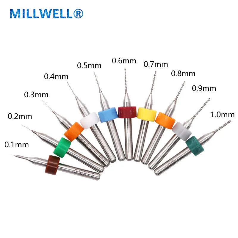 10pcs-различные Размеры Бесплатная доставка CNC твердосплавная микро PCB дрель HSS