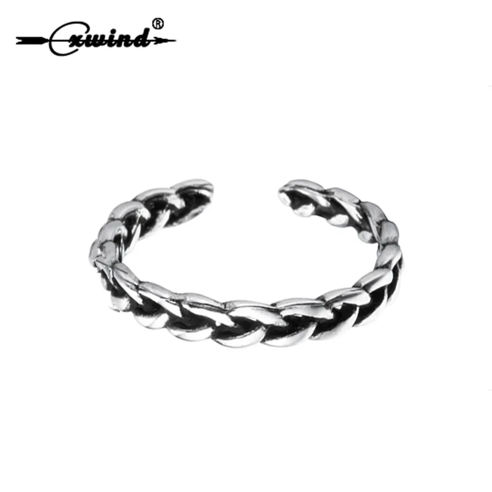 

Cxwind Twist Rings Vintage Double Intersect Line Knuckle Adjustable Ring for Women Party Ring Female Jewelry Femme Bijoux