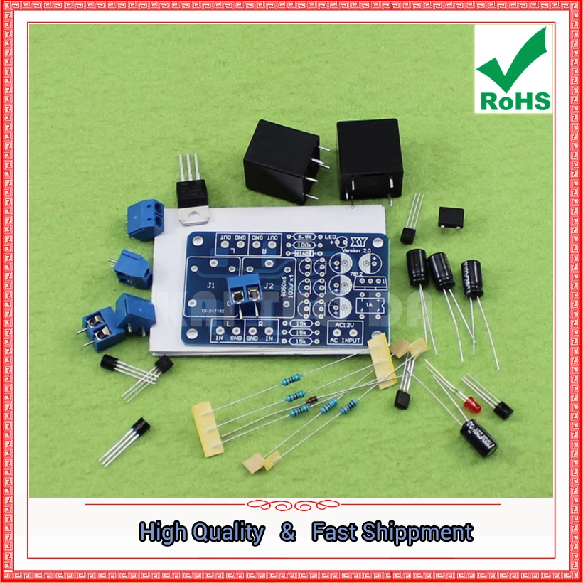 Speaker Protection Board Parts with Dual Relay Power Amplifier Start-up Delay and DC E1A4 | Электронные компоненты и