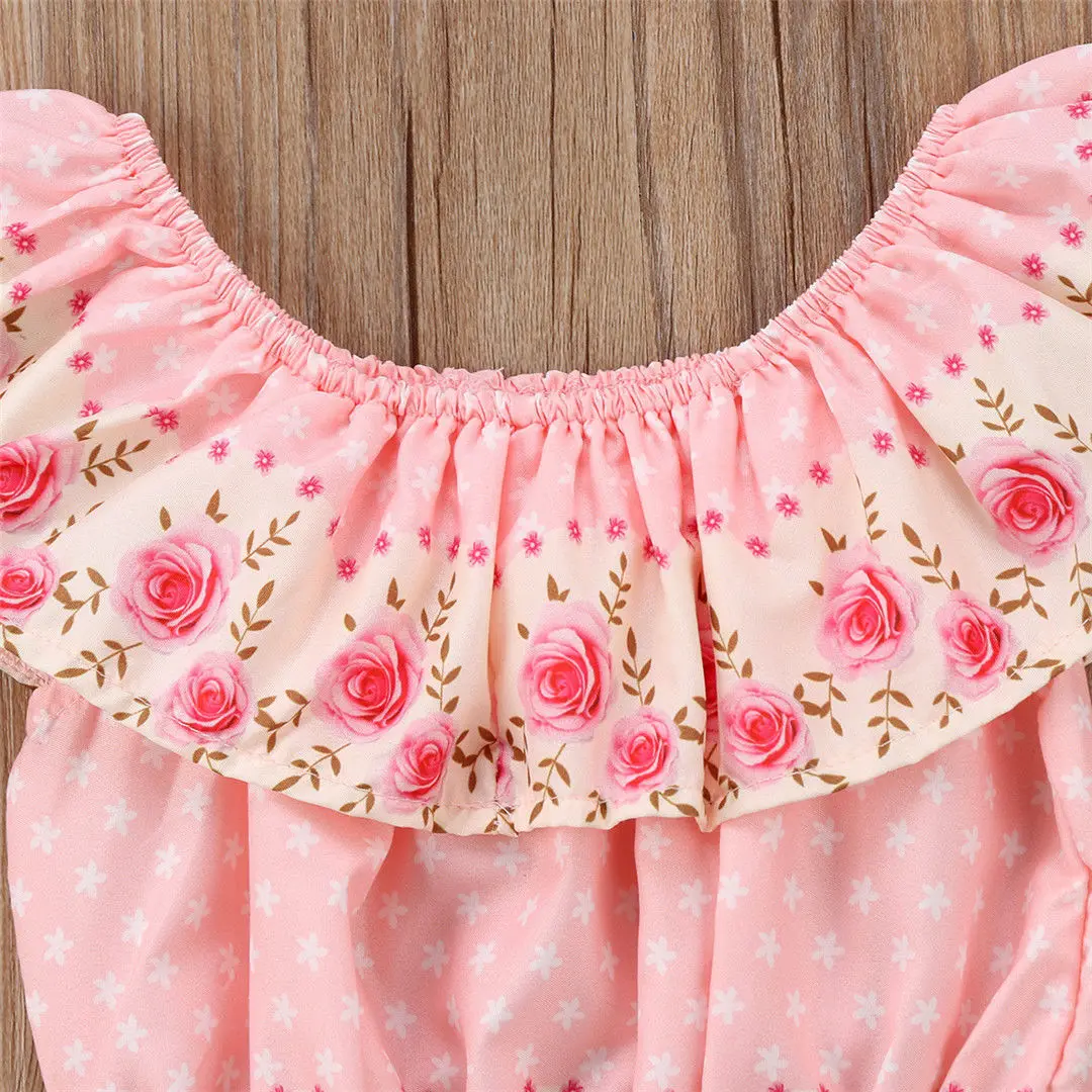 Новинка 2018 модные милые кружевные топы с цветочным принтом для новорожденных