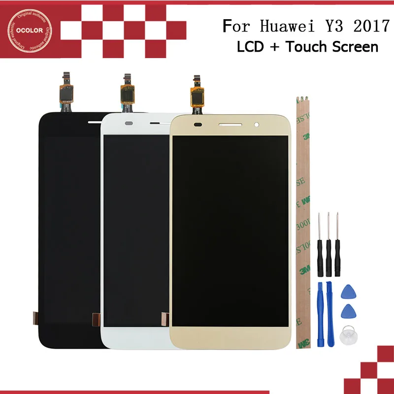 Ocolor для Huawei Y3 2017 ЖК дисплей и сенсорный экран в сборе ремонтная часть 5 дюймовый