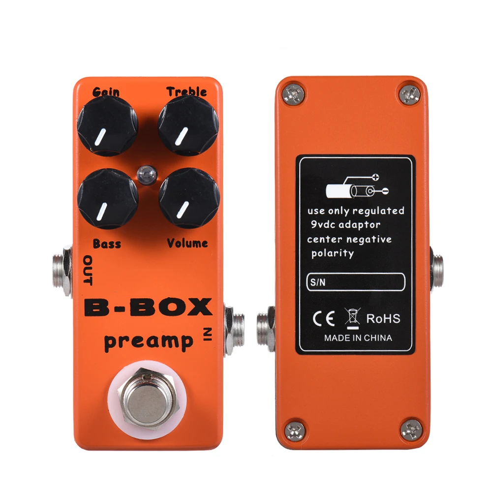 Mosky B Box электрогитара предусилитель Overdrive педаль эффектов с 4 функциональные