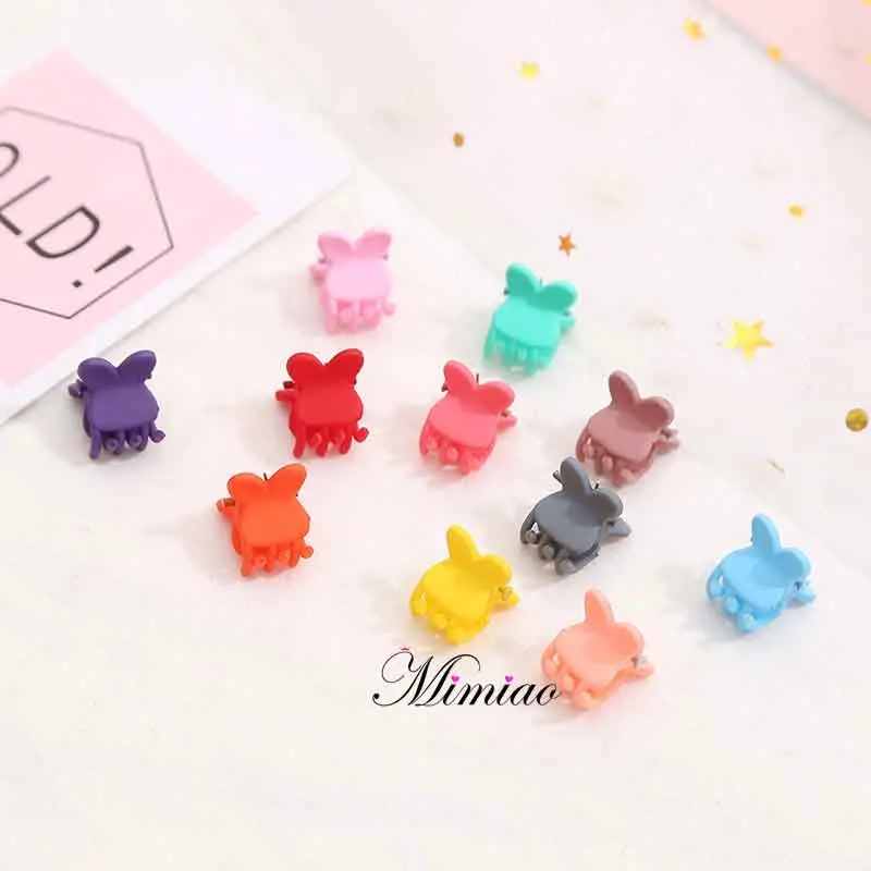 200 pcs Rabbit A 200 шт зажим для волос заколка со стразами; ; для маленьких девочек; маленькая Заколка-крабик милый Конфета цветной цветок заколки-клипсы зажим детская заколка для волос, аксессуары для волос - Цвет: 200 pcs Rabbit A