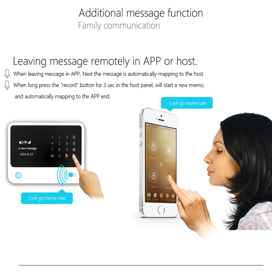 Fuers WiFi GSM GPRS домашняя система охранной сигнализации датчики двери IOS Android управление WiFi сигнализация дымовая сигнализация детектор движения