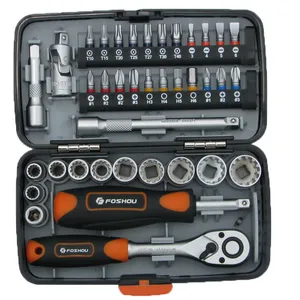 Набор мини-гаечных ключей с храповым механизмом, 38 шт., 14 торцевых отверток, шестигранная насадка, инструменты для ремонта велосипеда, материал S2