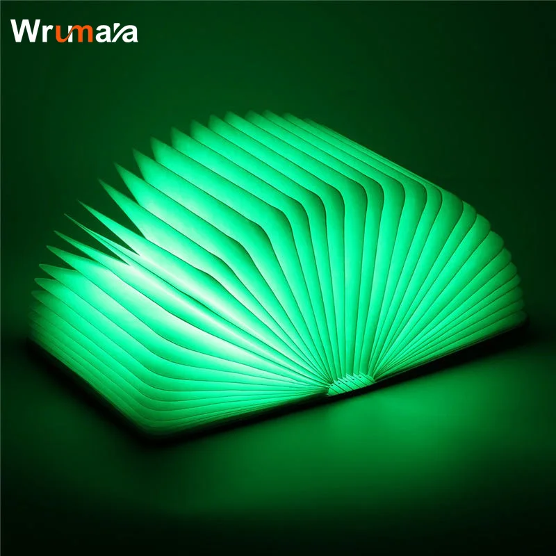 Новинка светодиодная Складная мини лампа Wrumava для книг 5 цветов 3D ночной