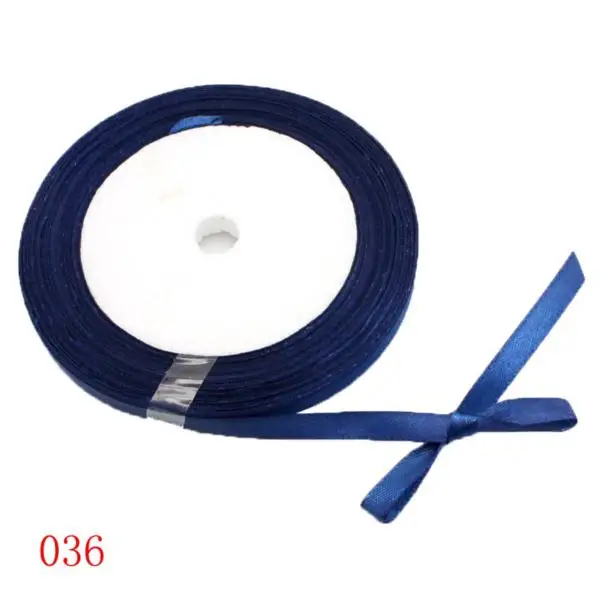C14 Navy blue 036 Lucia crafts 1 рулон/партия(25 ярдов) ширина 6 мм рождественские атласные ленты для рукоделия бант Ремесло Декор Свадебная вечеринка украшения U0303 - Цвет: C14 Navy blue 036