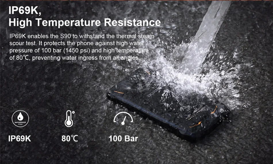 DOOGEE S90 IP68/IP69K Helio P60 Восьмиядерный мобильный телефон 6,18 дюймов дисплей 5050 мАч 6 ГБ 128 ГБ Android 8,1 16,0 М камера смартфон