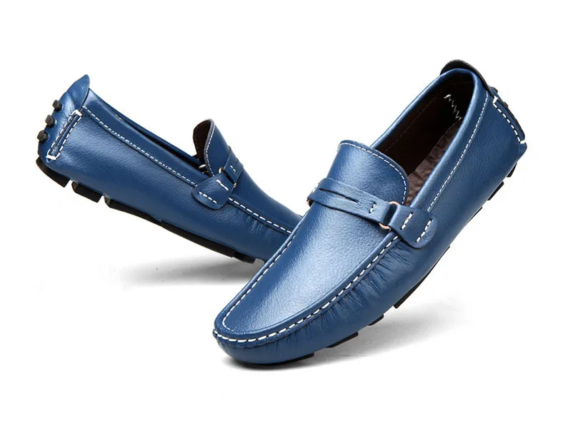 Men Flats 2017 New Best Quality Genuine Leather Casual Shoes Soft Penny Loafers Comfortable Driving Boat Sapatos | Обувь